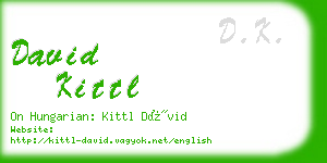 david kittl business card